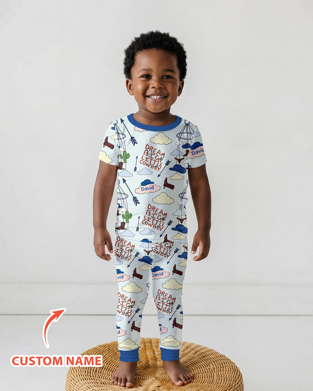 CUSTOM Template Bamboo Two Piece Short Sleeve Pyjamas Set