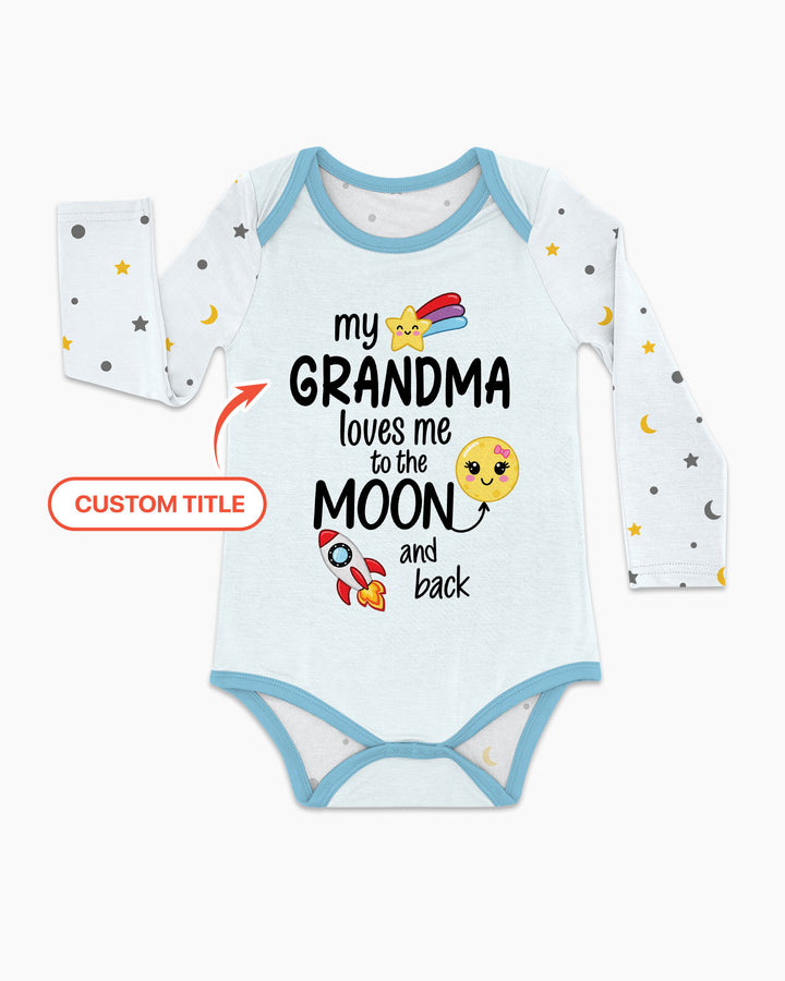 My Grandma Loves Me To The Moon And Back Bamboo Bodysuit