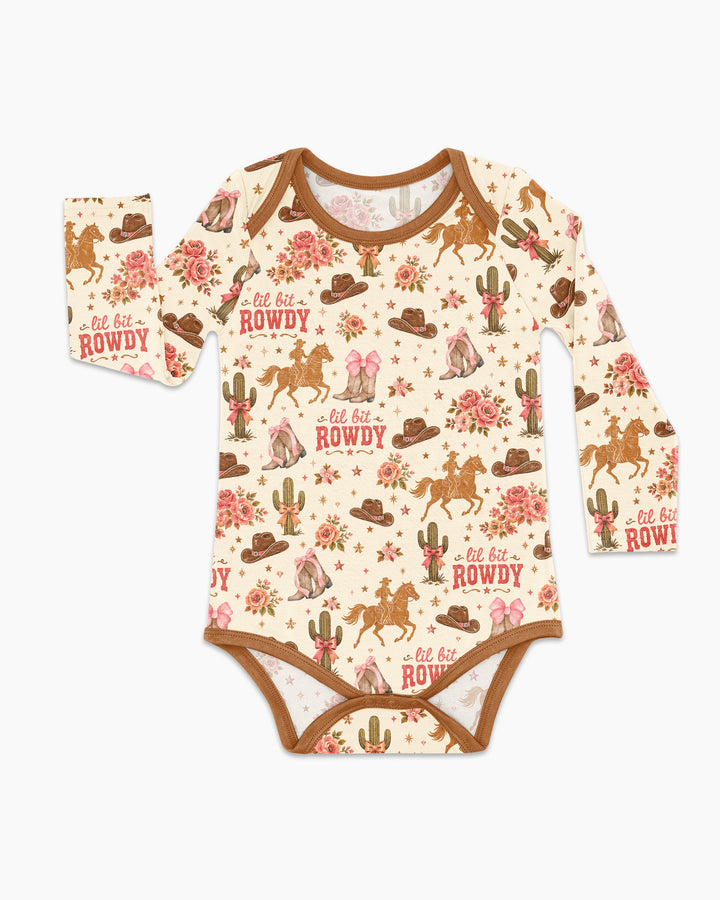 Coquette Cowgirl Lil Bit Rowdy Bamboo Bodysuit