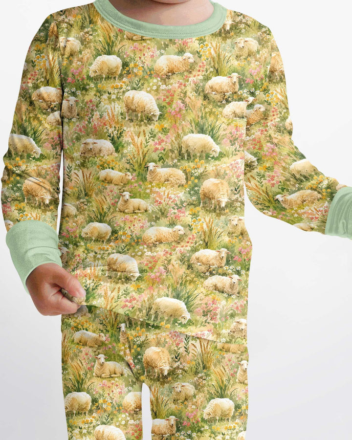 Template Bamboo Two Piece Long Sleeve Pyjamas Set