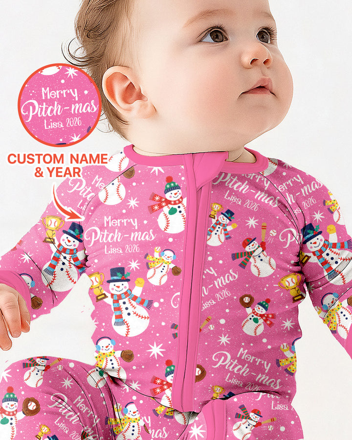 Custom Baseball Christmas Bamboo Convertible Zippy