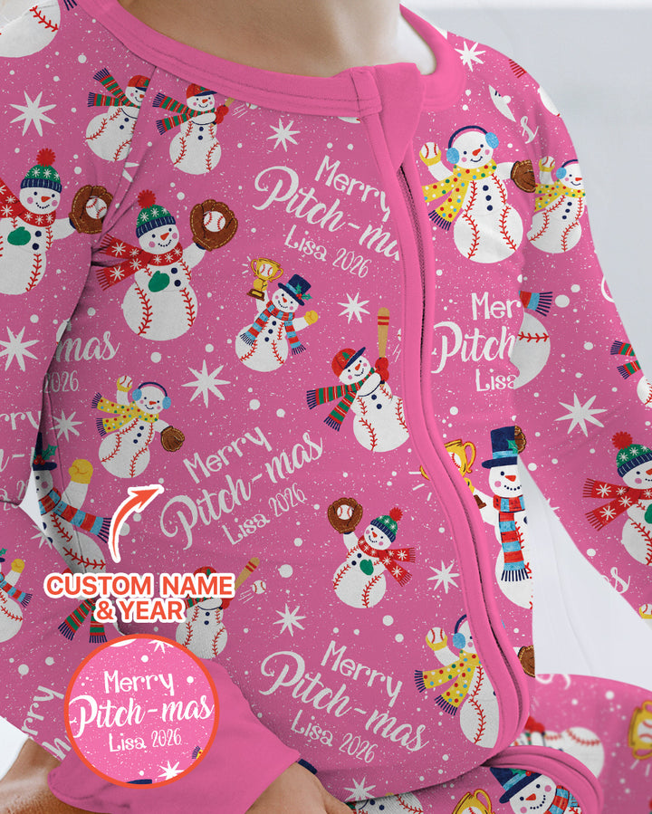 Custom Baseball Christmas Bamboo Convertible Zippy