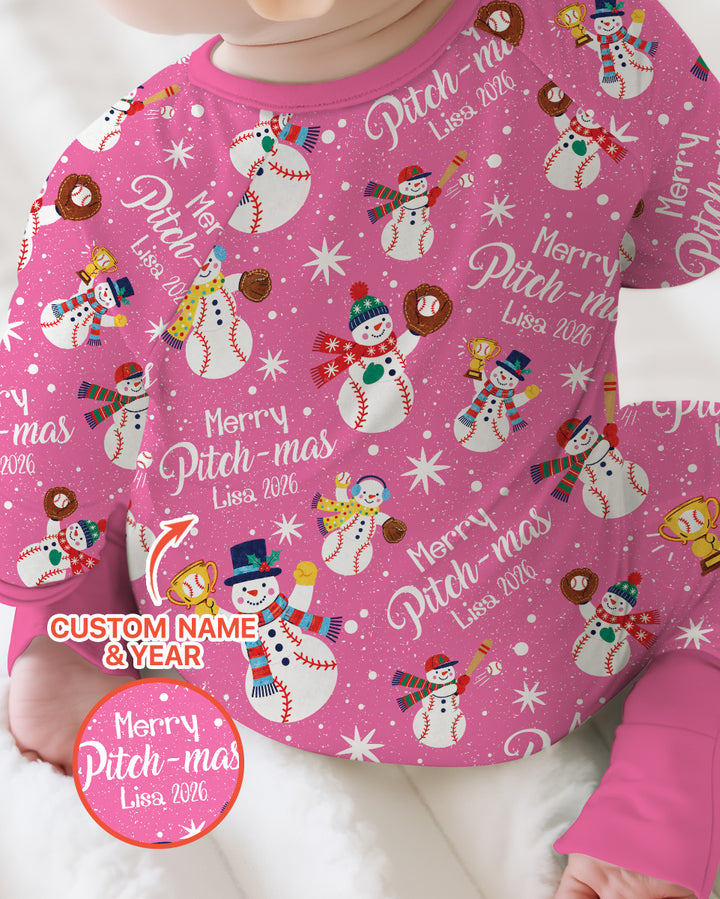 Custom Baseball Christmas Bamboo Convertible Zippy