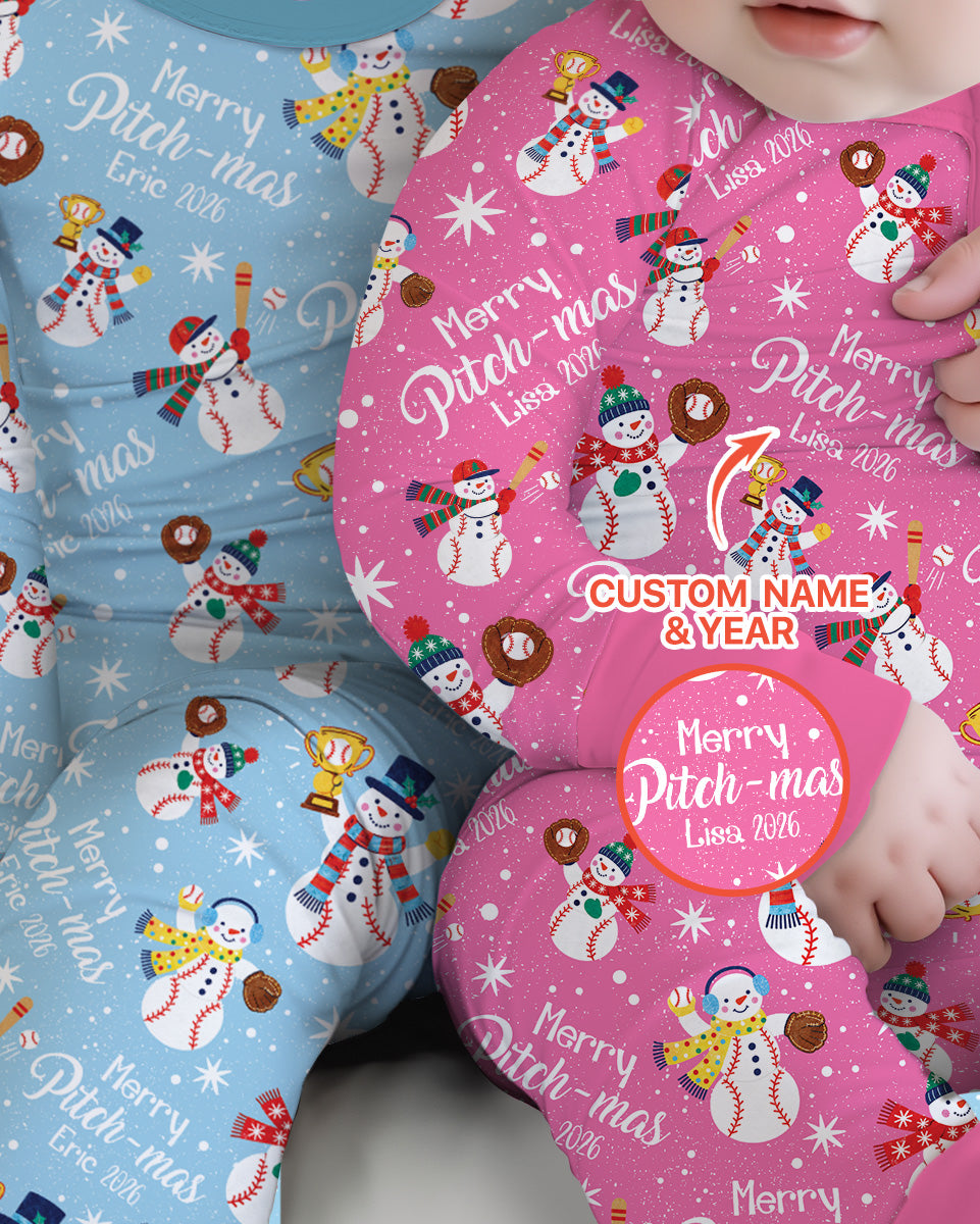 Custom Baseball Christmas Bamboo Convertible Zippy