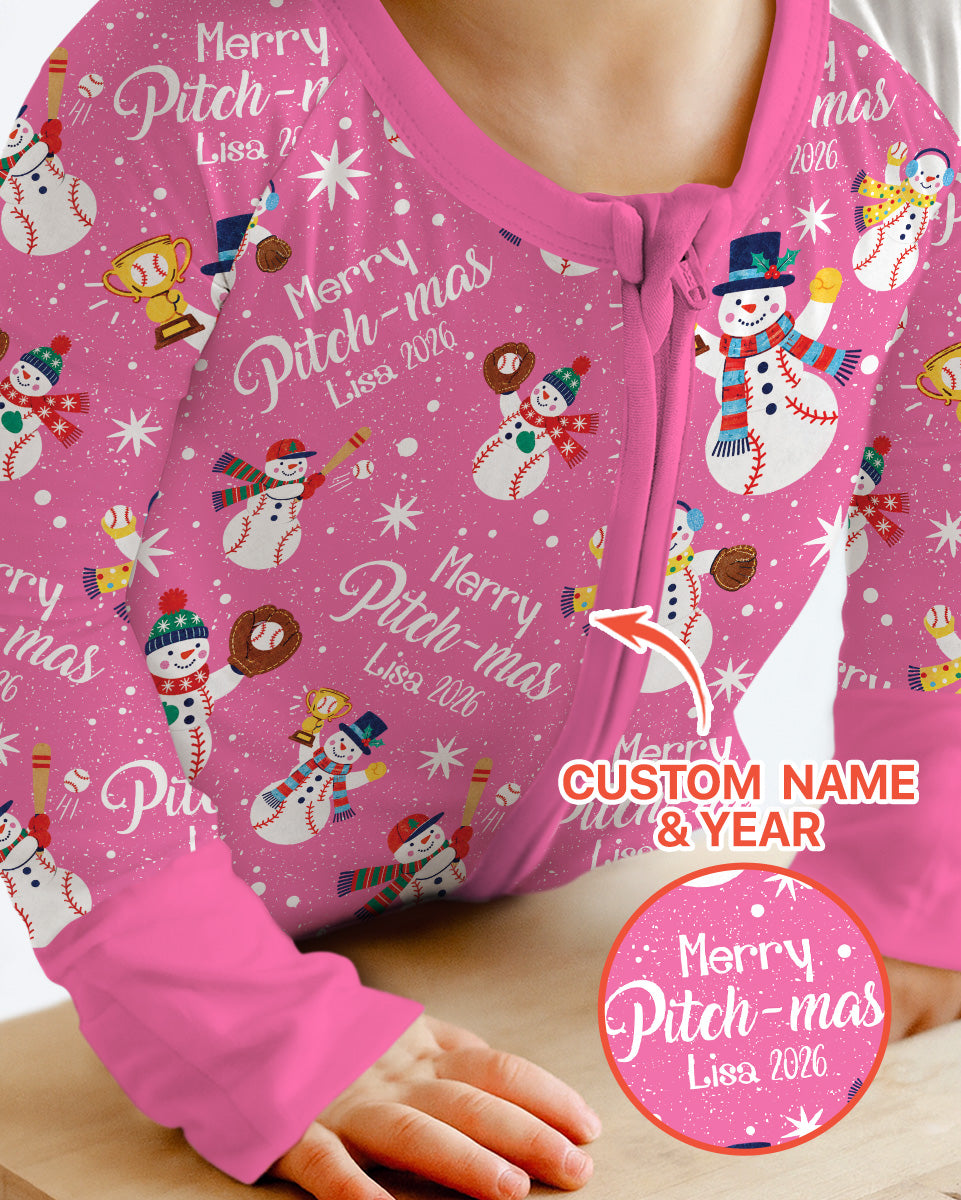 Custom Baseball Christmas Bamboo Convertible Zippy