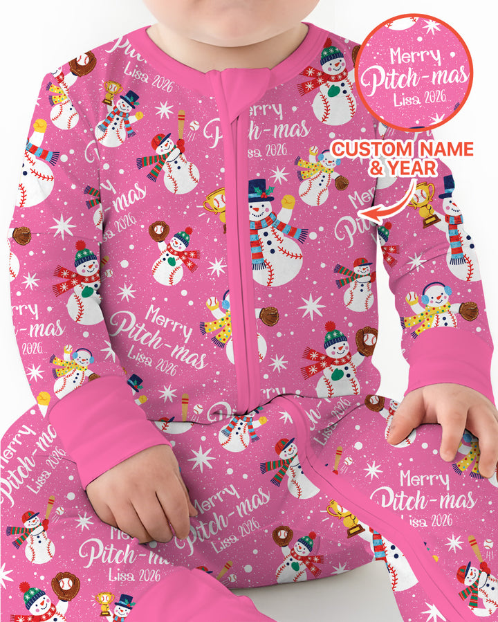 Custom Baseball Christmas Bamboo Convertible Zippy