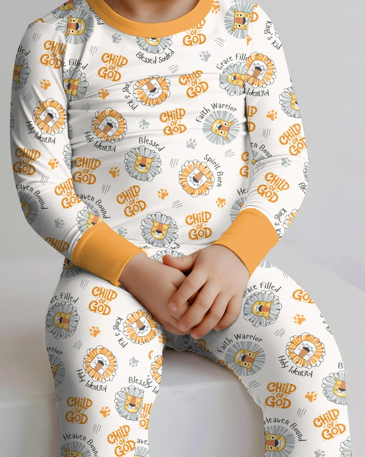 A Child Of God Boy Bamboo Two Piece Long Sleeve Pajama Set