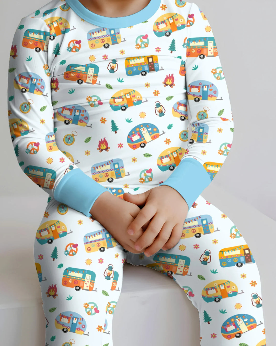 Happy Little Camper Bamboo Two Piece Long Sleeve Pajama Set