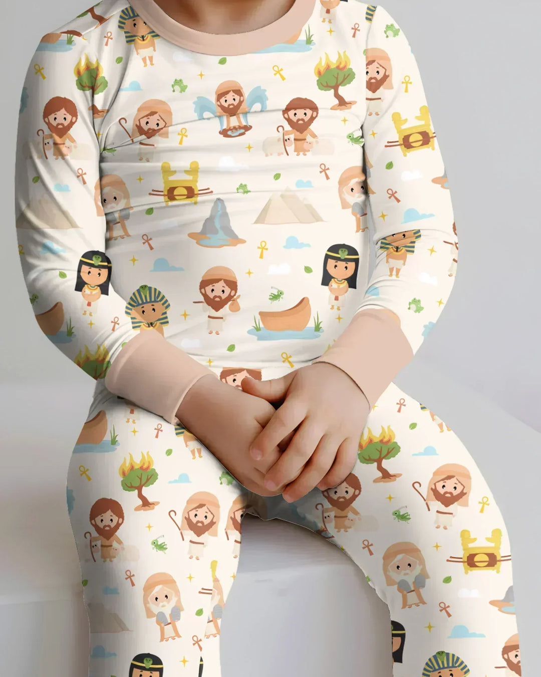 Moses Story Bamboo Two Piece Long Sleeve Pajama Set