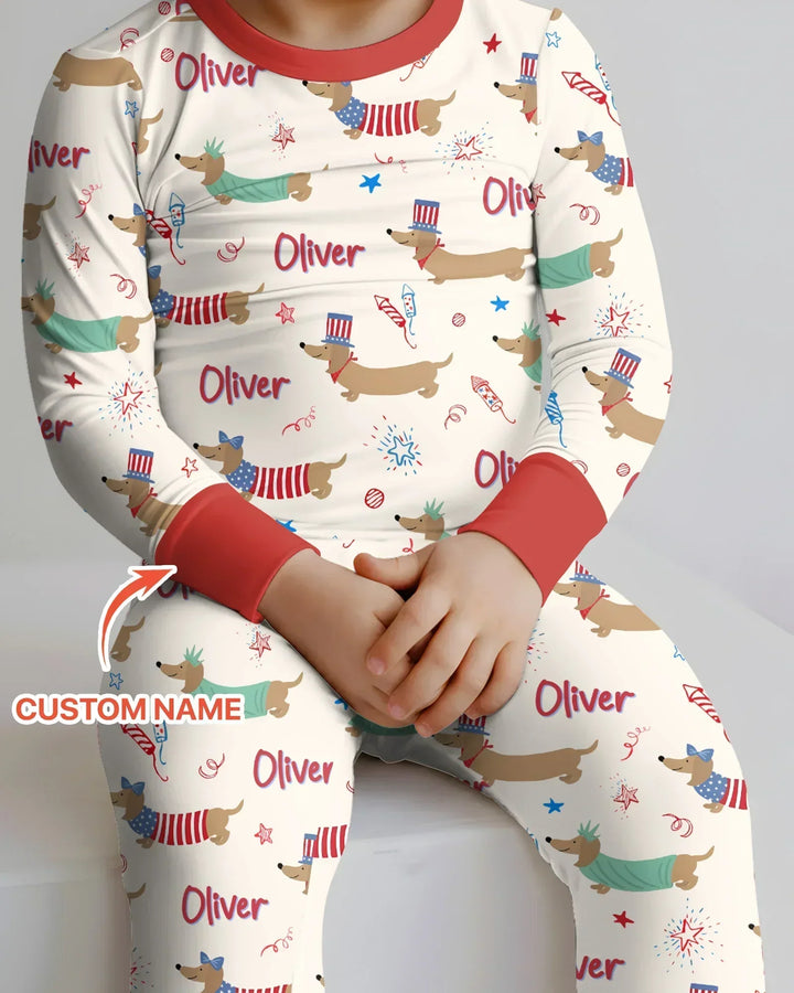 250 Years Of Freedom Bamboo Two Piece Long Sleeve Pajama Set