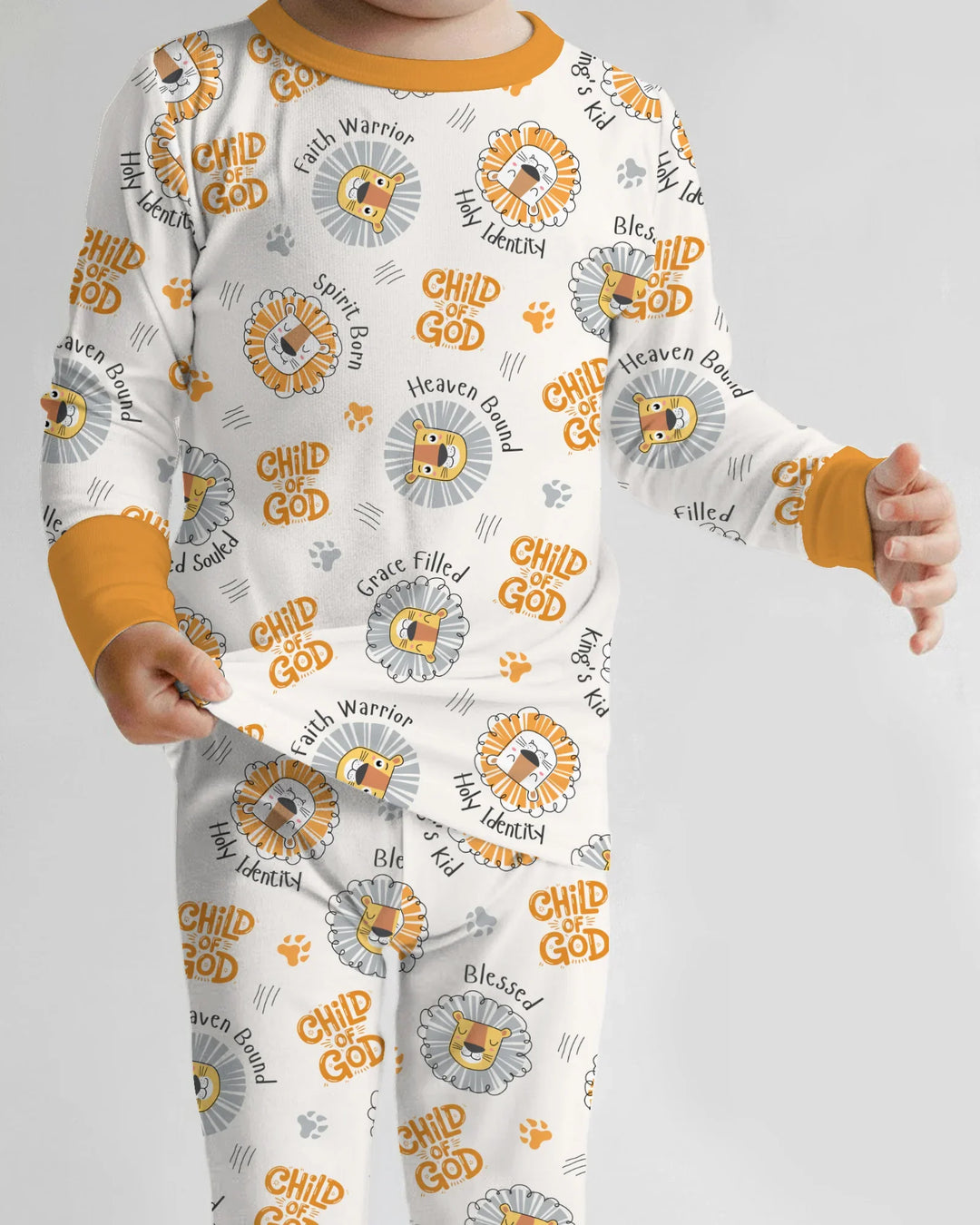 A Child Of God Boy Bamboo Two Piece Long Sleeve Pajama Set