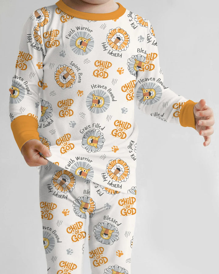 A Child Of God Boy Bamboo Two Piece Long Sleeve Pajama Set