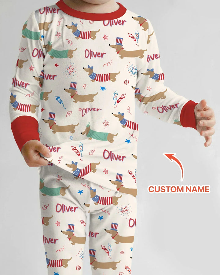 250 Years Of Freedom Bamboo Two Piece Long Sleeve Pajama Set