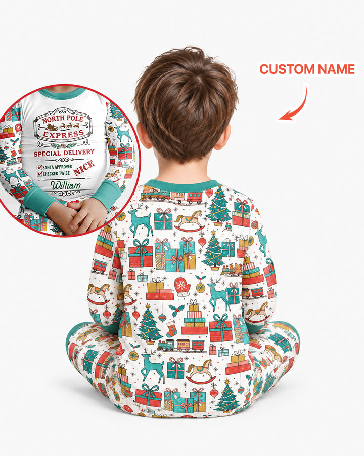 Santa’s Special Delivery Bamboo Two Piece Long Sleeve Pajama Set