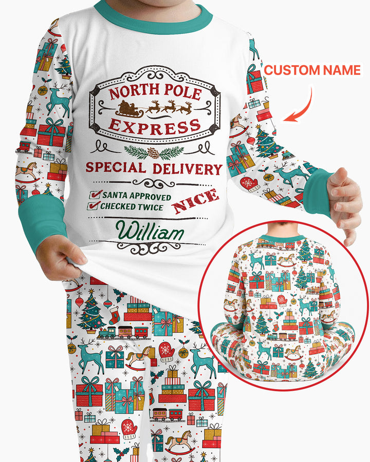Santa’s Special Delivery Bamboo Two Piece Long Sleeve Pajama Set