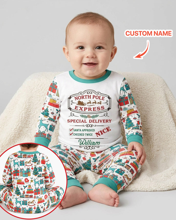 Santa’s Special Delivery Bamboo Two Piece Long Sleeve Pajama Set