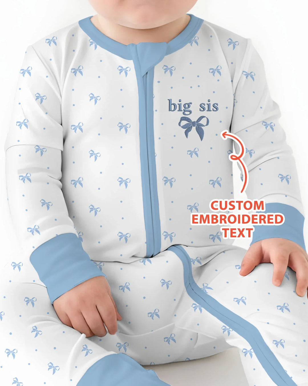 Custom Embroidered Name Mommy and Girls Matching Bamboo Convertible Zippy