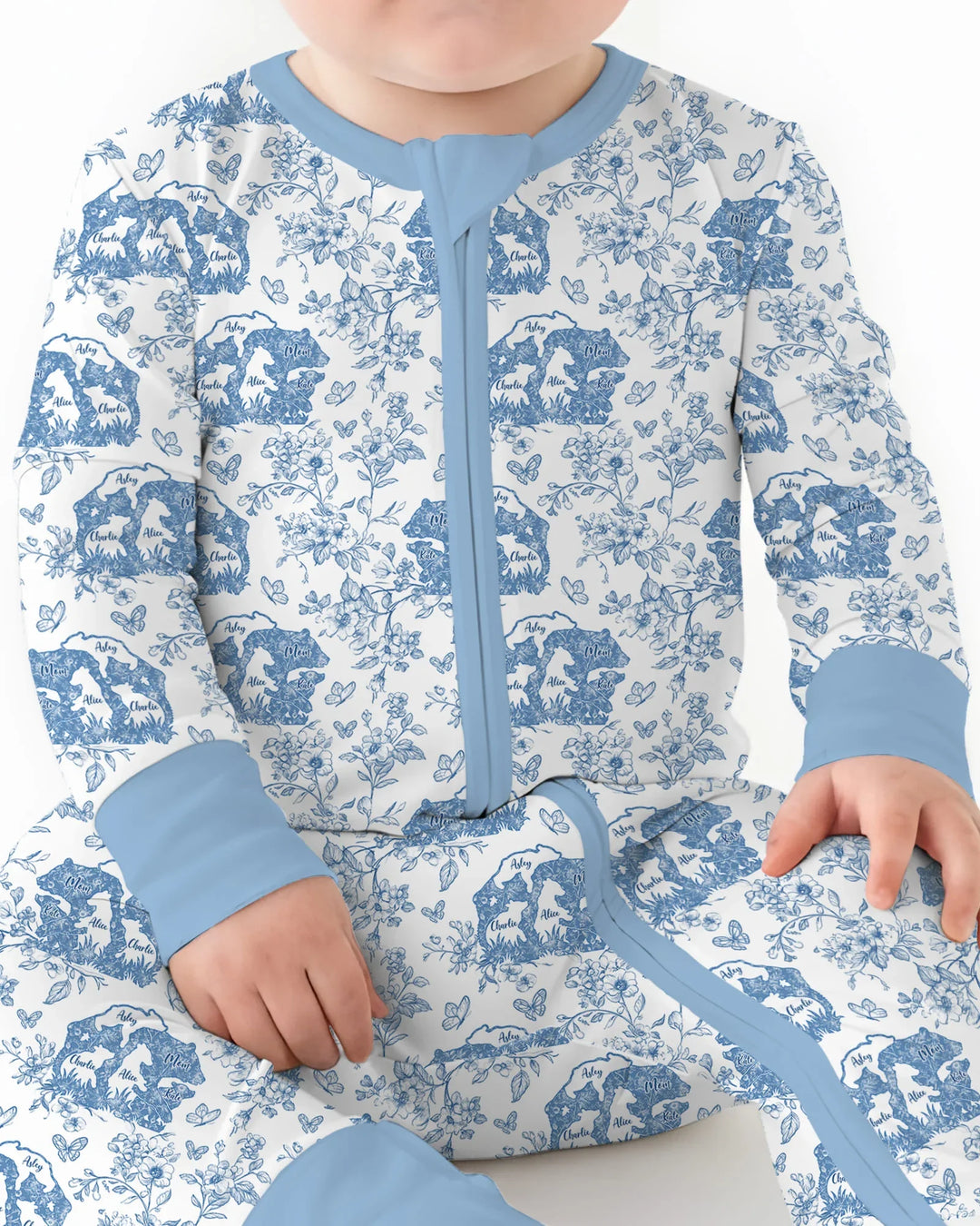 Custom Name Mama Bear Toile Convertible Zippy