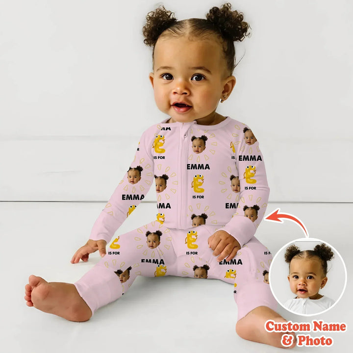Alphabet Custom Face Baby Convertible Zippy , Alphabet Custom Face Baby Convertible Zippy - 0-3M