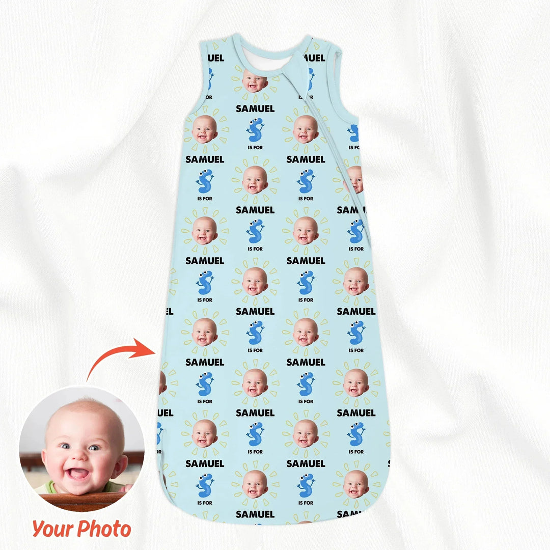 Alphabet Custom Name And Photo Sleep Bag 1.0 TOG , Alphabet Custom Name And Photo Sleep Bag 1.0 TOG - XS