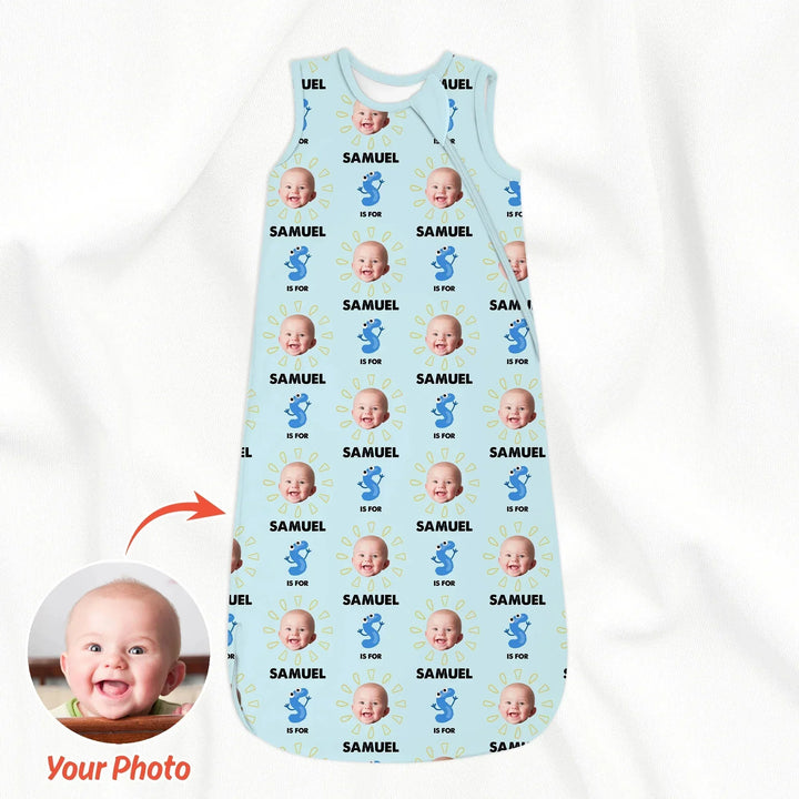 Alphabet Custom Name And Photo Sleep Bag 1.0 TOG , Alphabet Custom Name And Photo Sleep Bag 1.0 TOG - XS