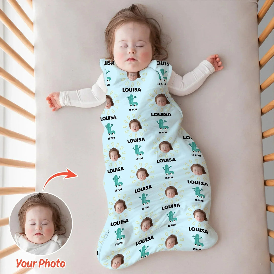 Alphabet Custom Name And Photo Sleep Bag 1.0 TOG , Alphabet Custom Name And Photo Sleep Bag 1.0 TOG - XS