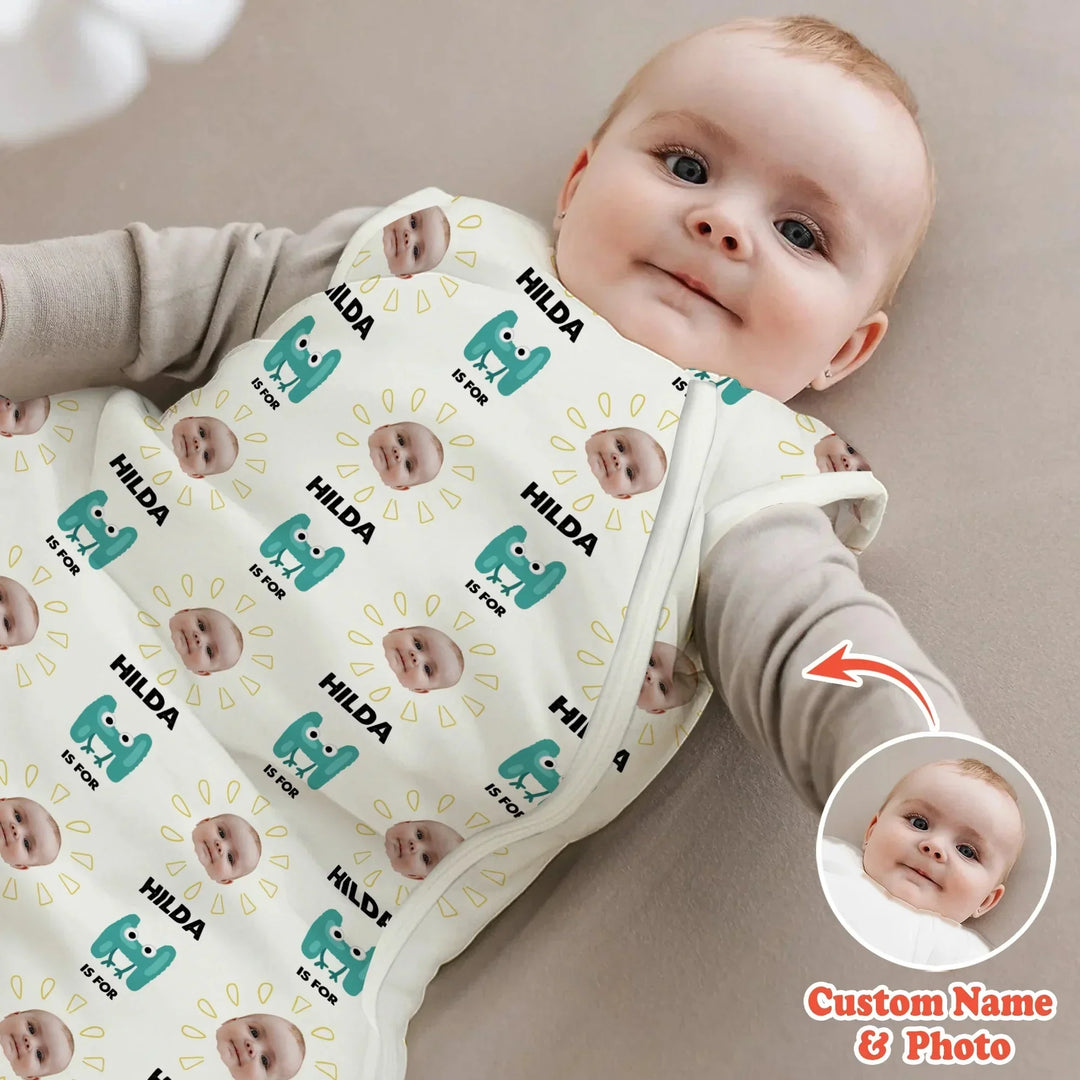 Alphabet Custom Name And Photo Sleep Bag 1.0 TOG , Alphabet Custom Name And Photo Sleep Bag 1.0 TOG - XS