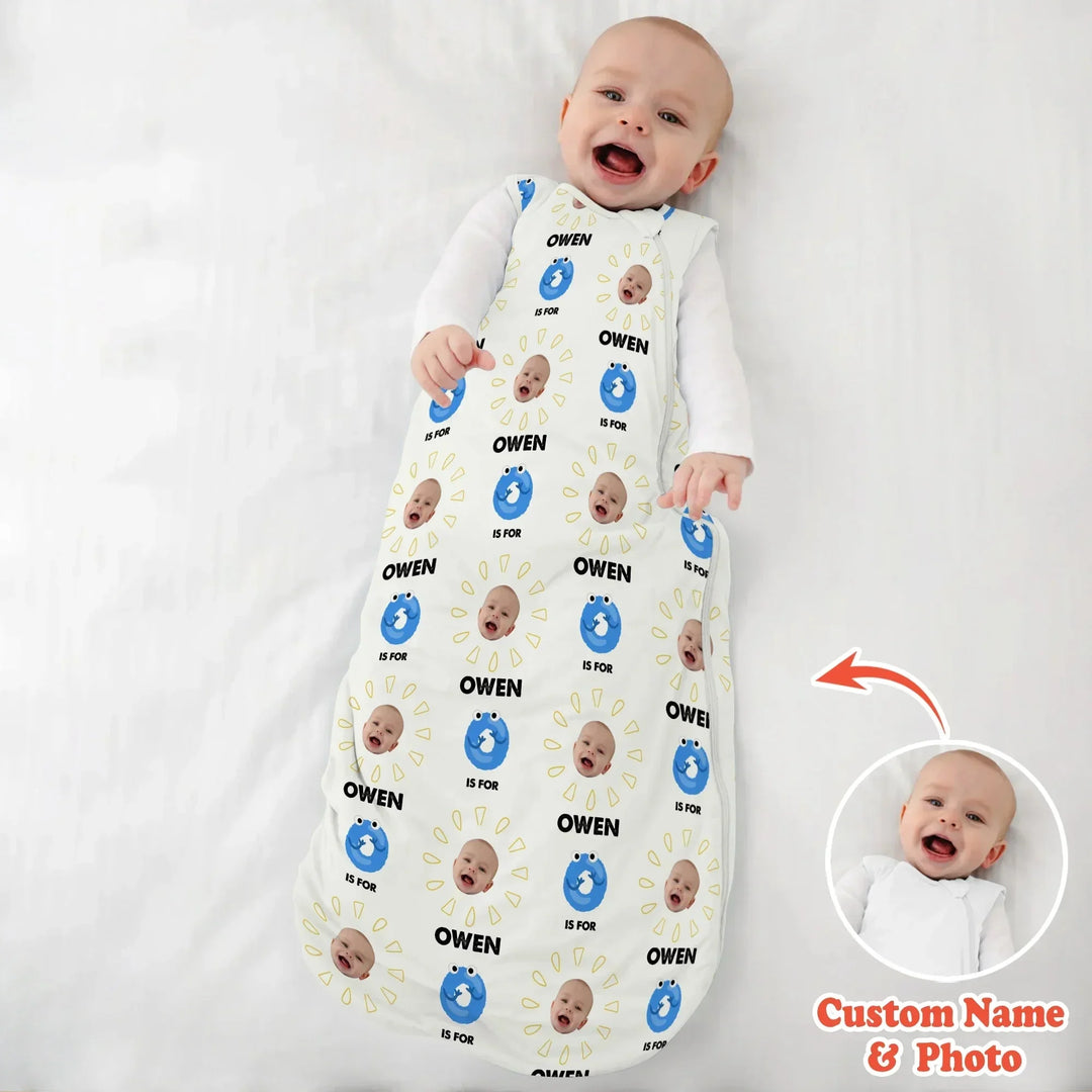Alphabet Custom Name And Photo Sleep Bag 1.0 TOG , Alphabet Custom Name And Photo Sleep Bag 1.0 TOG - XS