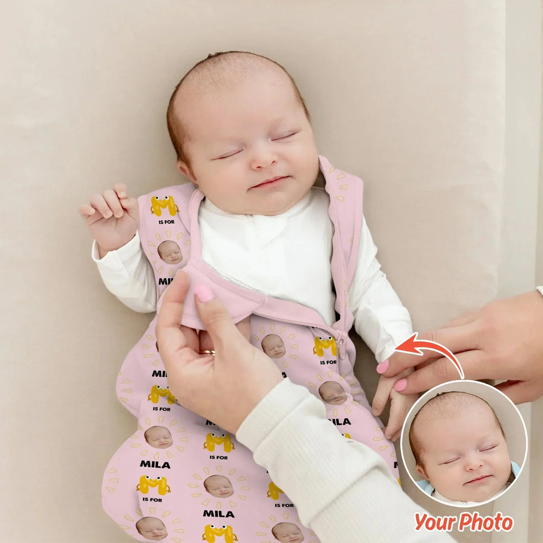 Alphabet Custom Name And Photo Sleep Bag 1.0 TOG , Alphabet Custom Name And Photo Sleep Bag 1.0 TOG - XS
