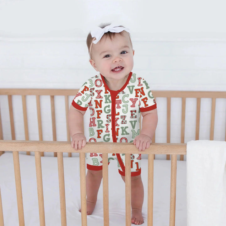 Alphabet Of Christmas Shorty Zippy , Alphabet Of Christmas Shorty Zippy - 0-3M