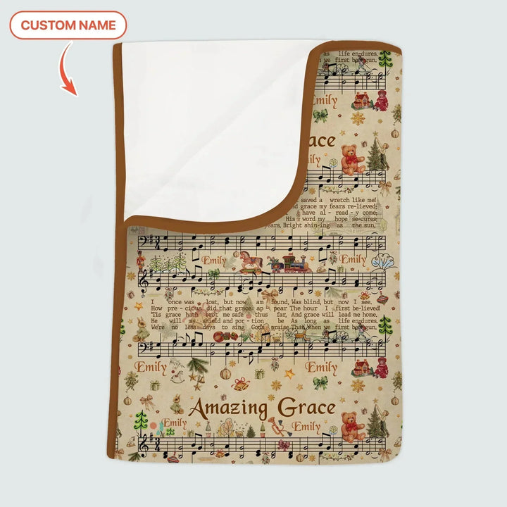 Amazing Grace Custom Name Toddler Blanket , Amazing Grace Custom Name Toddler Blanket - Default Title