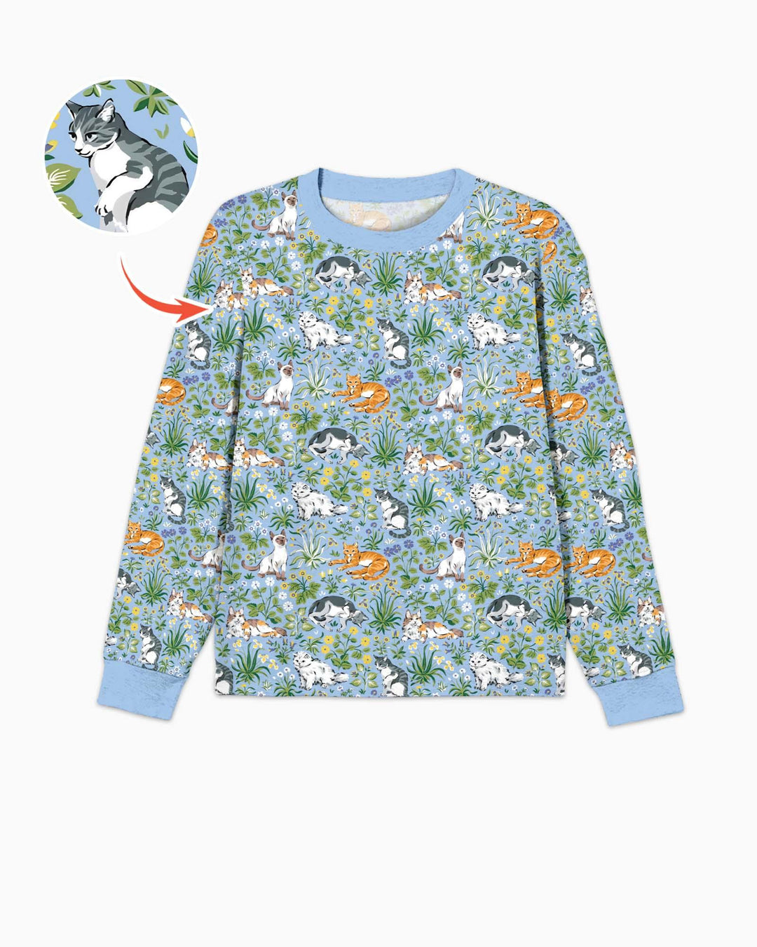 Kitten Garden Family Matching Men's Pajama Set