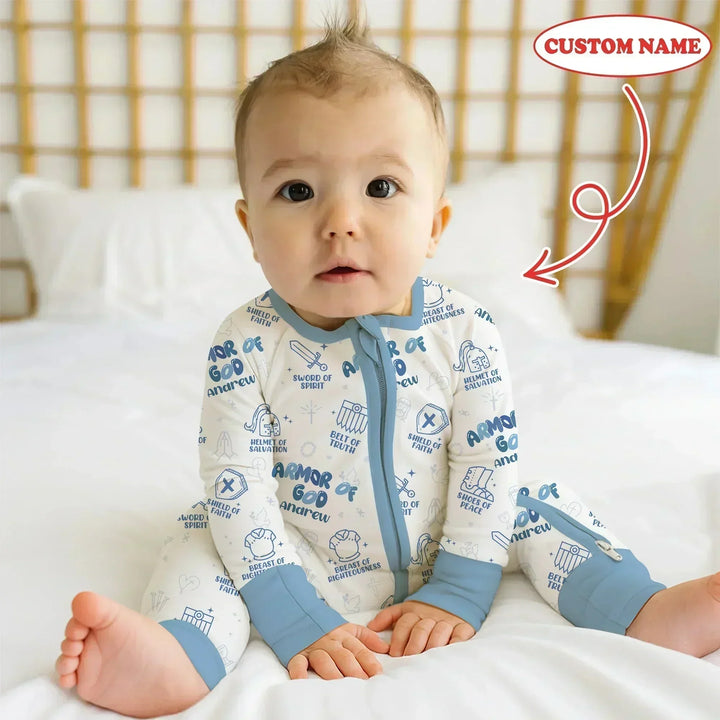 Armor of God Custom Name Convertible Zippy , Armor of God Custom Name Convertible Zippy - 0-3M