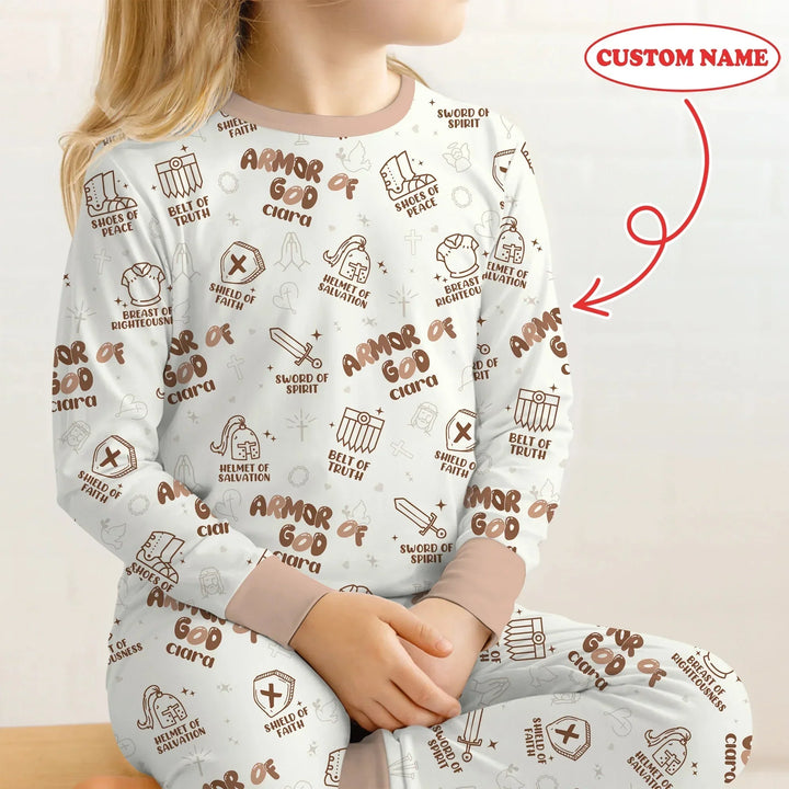 Armor of God Two Piece Long Sleeve Pajama Set , Armor of God Two Piece Long Sleeve Pajama Set - 12-18M