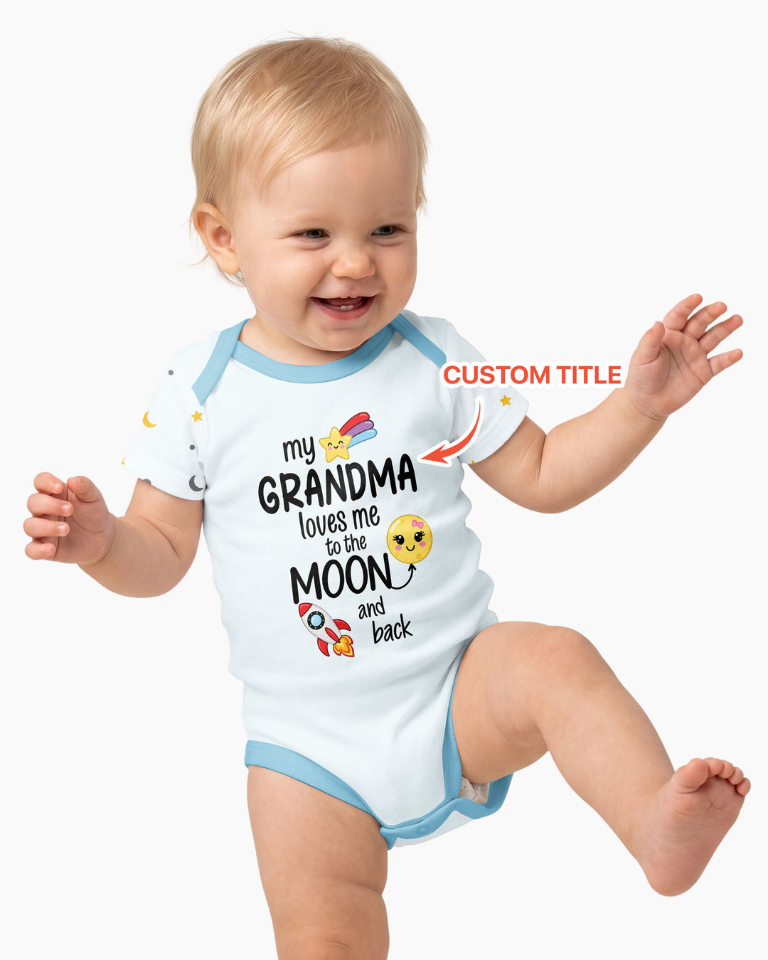 My Grandma Loves Me To The Moon And Back Bamboo Bodysuit