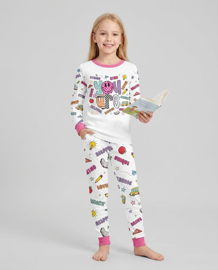 Custom Name You Are Everything Bamboo Two Piece Long Sleeve Pajama Set