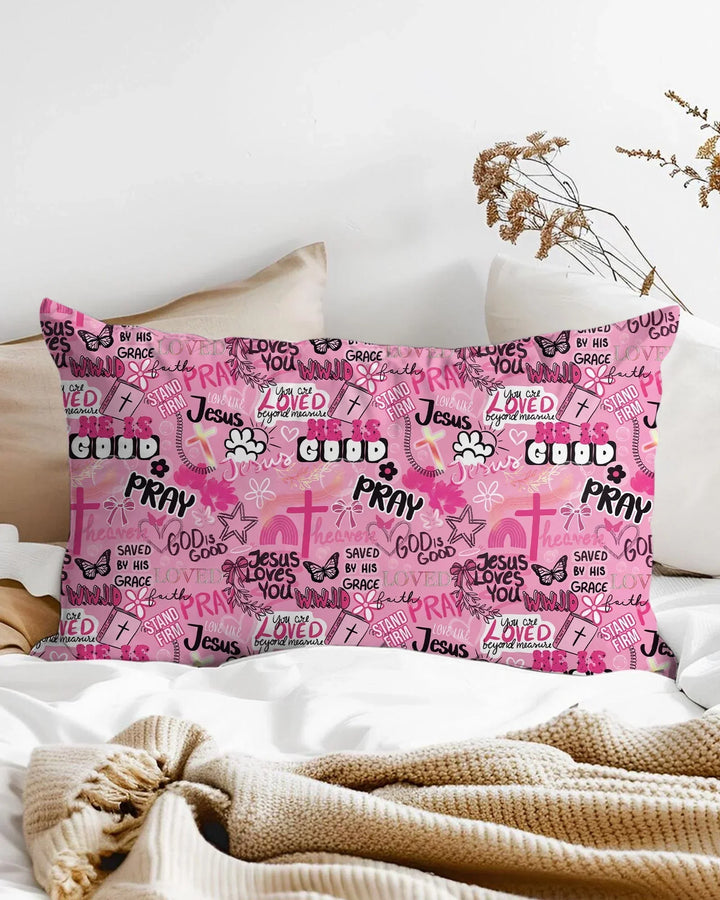 Pink Faith & Grace Bamboo Pillow Case