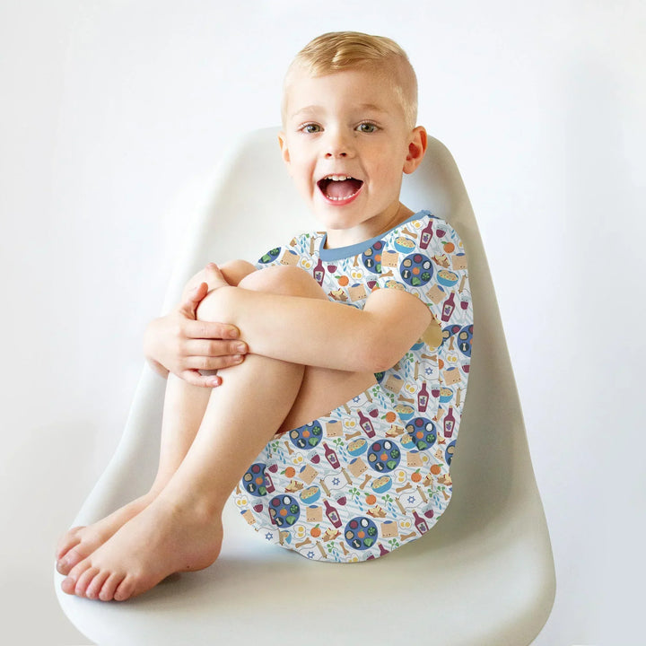 Passover Meal Bamboo Two Piece Short Sleeve Shorts Pajama Set