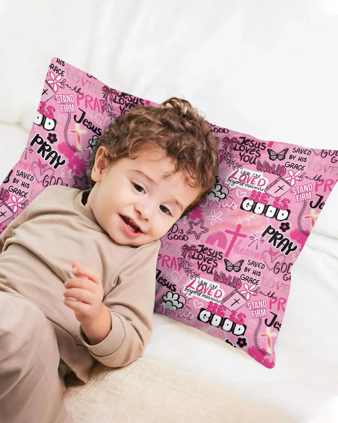 Pink Faith & Grace Bamboo Pillow Case