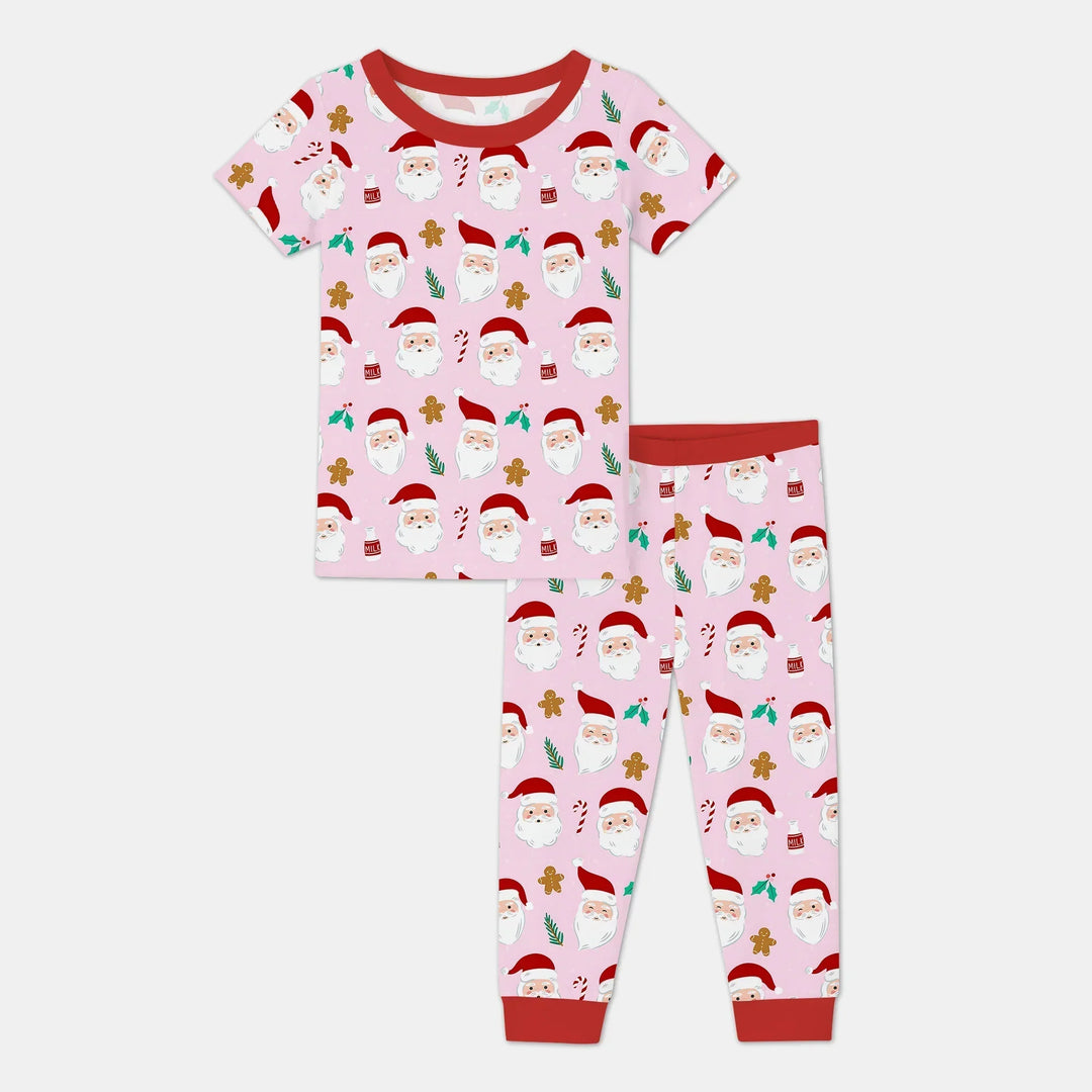 Christmas Sweet Santa Bamboo Two Piece Short Sleeve Pajama Set