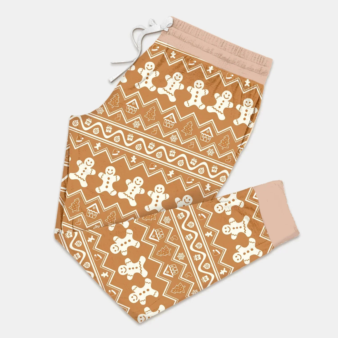 Personalized Ginger Bread God Says I Am Women Pajama Set , Personalized Ginger Bread God Says I Am Women Pajama Set - Only Pants / S / Light Beige