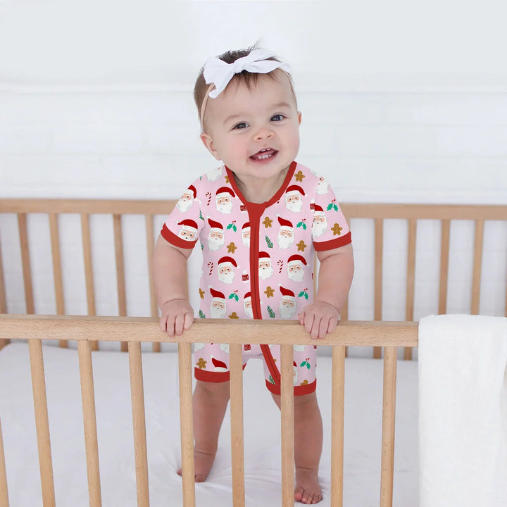 Christmas Sweet Santa Bamboo Shorty Zippy