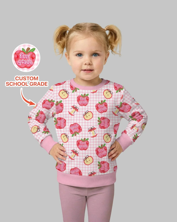 Custom School Grade Apple Days Bamboo Crewneck Sweatshirt