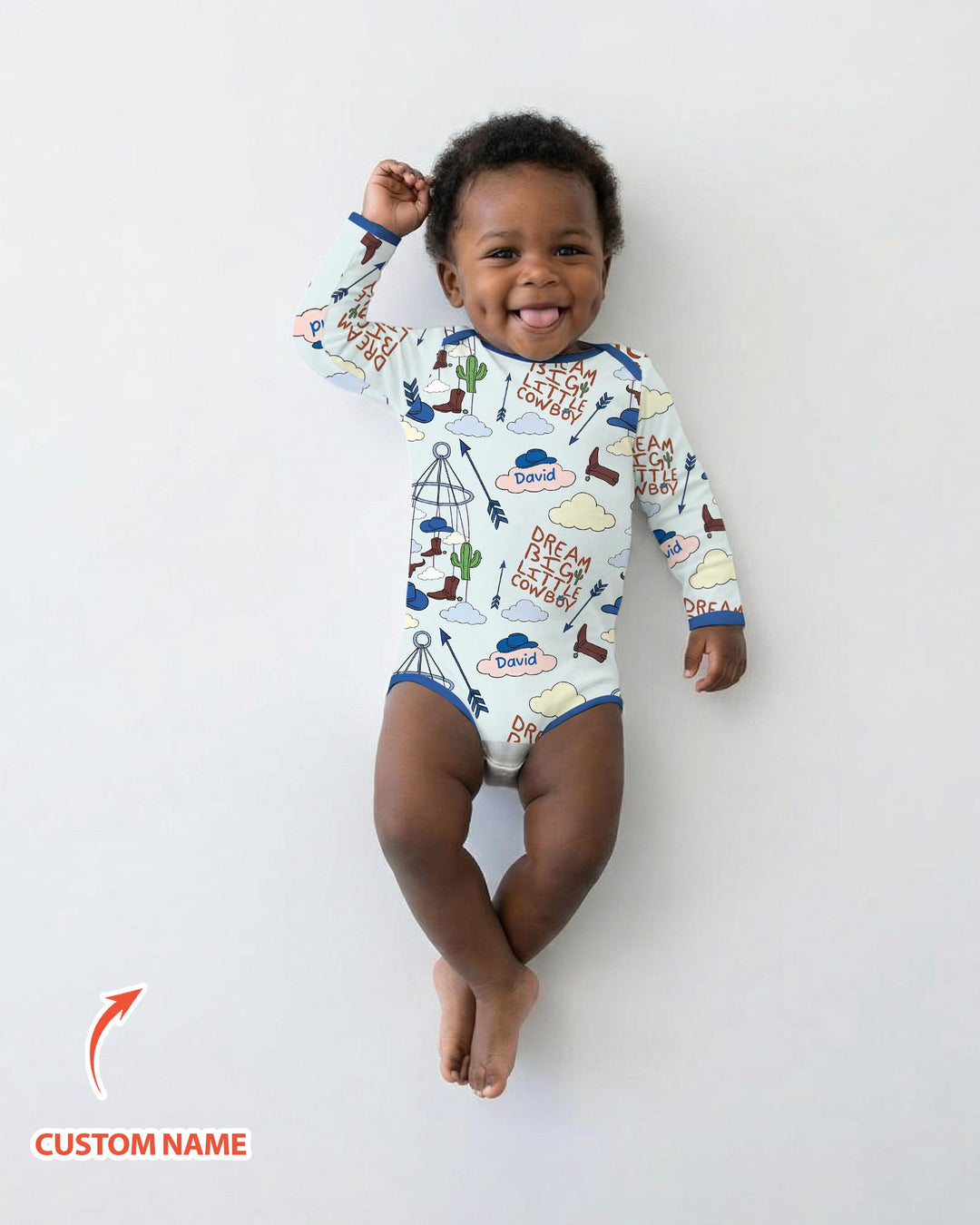 Litlle Cowboy Sis Bro Matching Bamboo Bodysuit