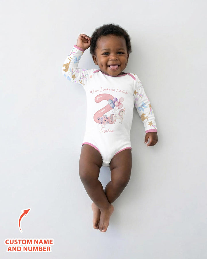 Custom Name When I Wake Up I Will Be Birthday Bamboo Bodysuit