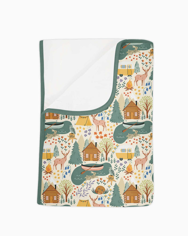 Lake View Camping Bamboo Blanket