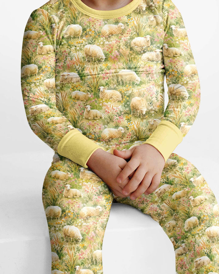Template Bamboo Two Piece Long Sleeve Pyjamas Set