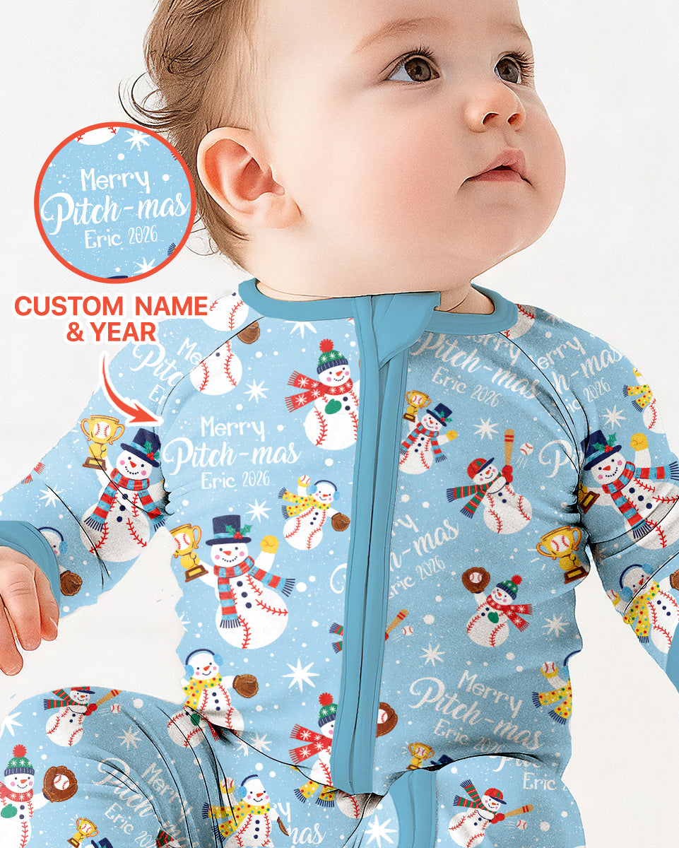 Custom Baseball Christmas Bamboo Convertible Zippy