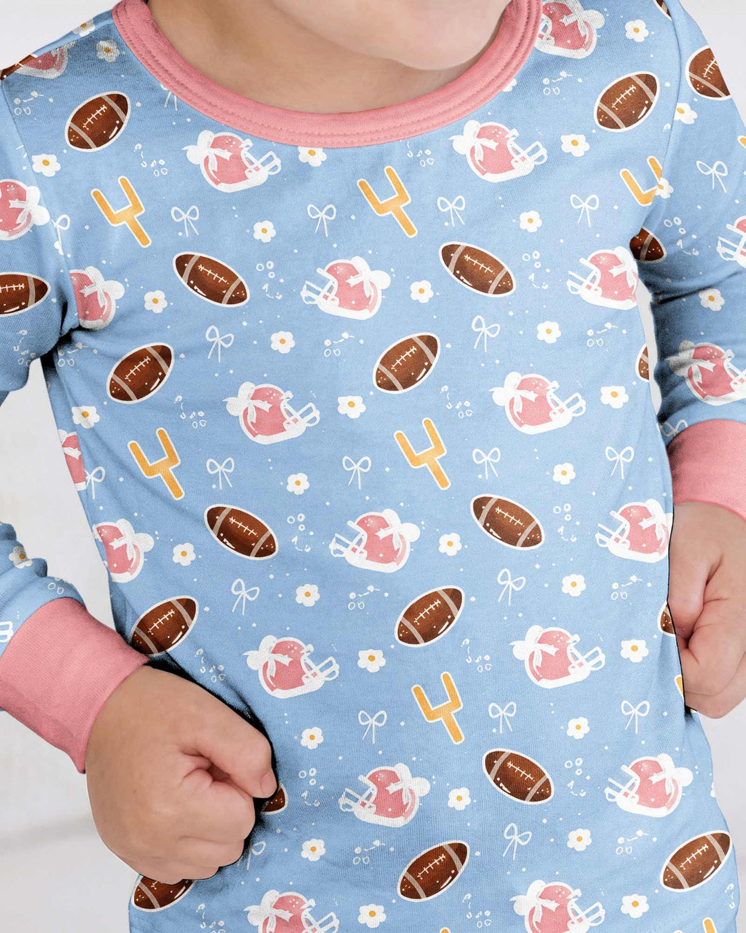 Template Bamboo Two Piece Long Sleeve Pyjamas Set