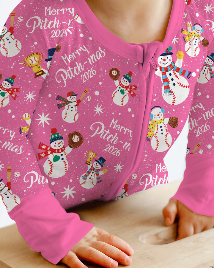 Baseball Christmas Non-custom Version Bamboo Convertible Zippy